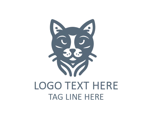 Modern Linear Cat Logo for Minimal Pet and Animal Branding