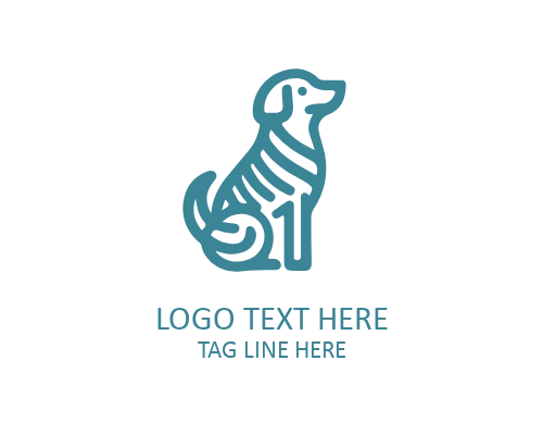 Modern Linear Dog Logo