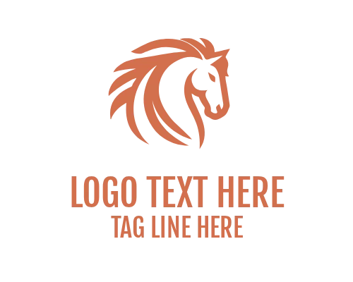 Modern Linear Horse Brand Identity Logo