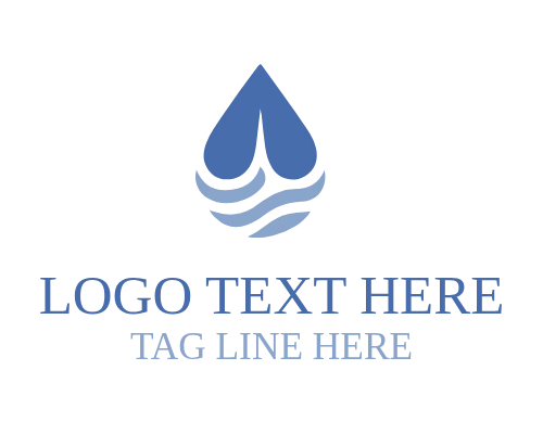 Modern Linear Water Drop Brand Identity Logo