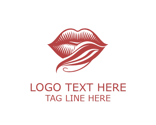 Modern Lips Logo for Beauty, Cosmetics, and Feminine Brand Identity
