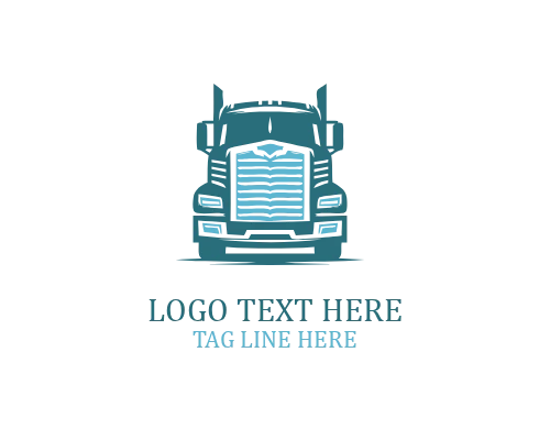 Modern Logistics Truck Logo