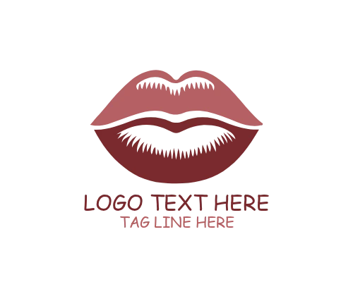 Modern Makeup Lips Logo