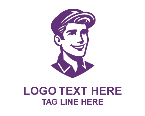 Modern Male Face Logo