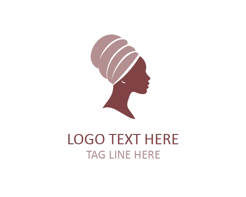 Modern Matriarch African Woman Logo
