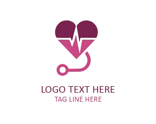 Modern Medical Badge Stethoscope Logo