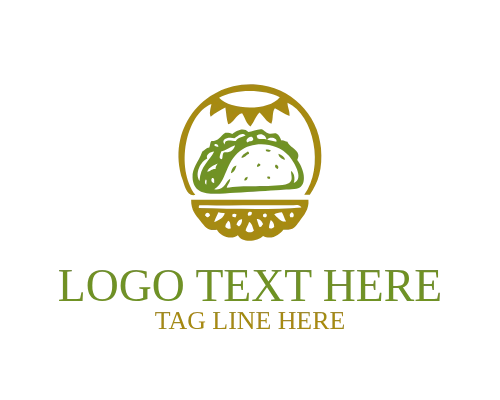 Modern Mexican Food Emblem Logo