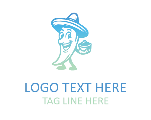 Modern Mexican Food Mascot Logo