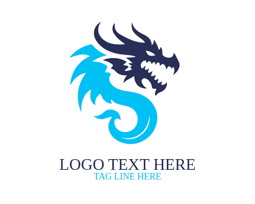 Modern Minimal Dragon Logo