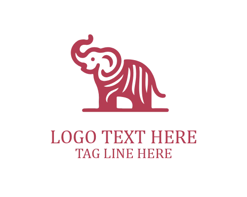 Modern Minimal Elephant Logo Design