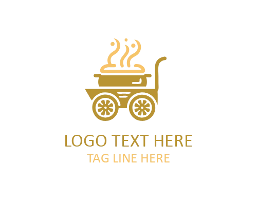  Modern Minimal Food Cart Logo for Clean Branding