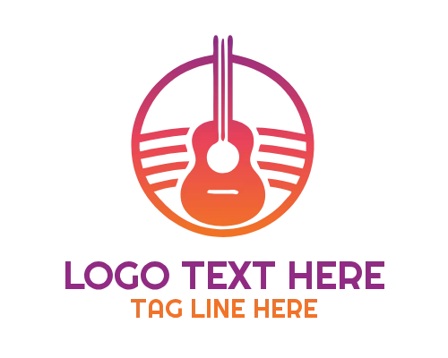 Modern Minimal Guitar Logo