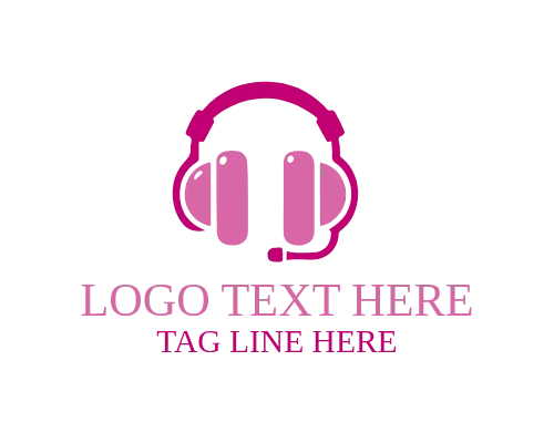 Modern Minimal Headphone Logo