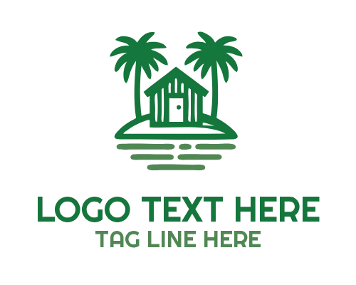 Modern Minimal Hut Logo
