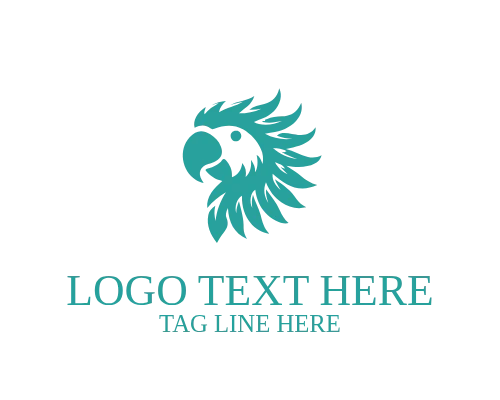 Modern Minimal Parrot Logo