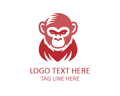 Modern Monkey Head Logo