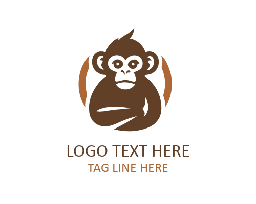 Modern Monkey Mascot Logo
