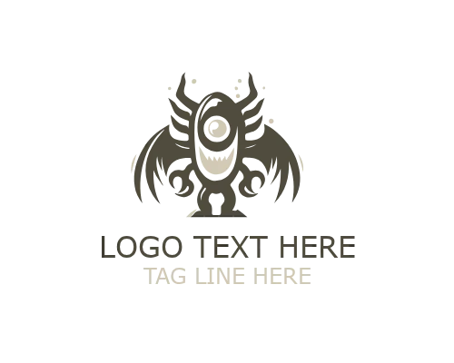 Modern Monster Head Logo for Gaming and Creative Identity