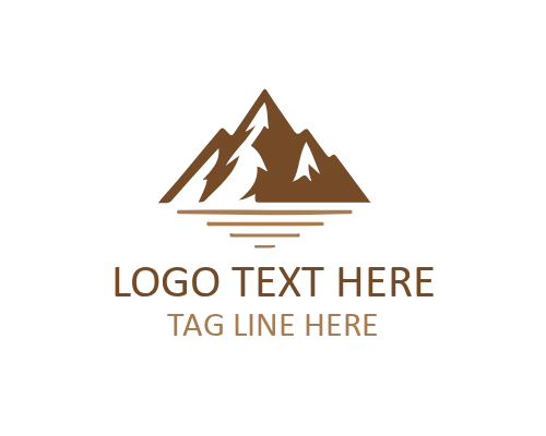 Modern Mountain Monogram Logo