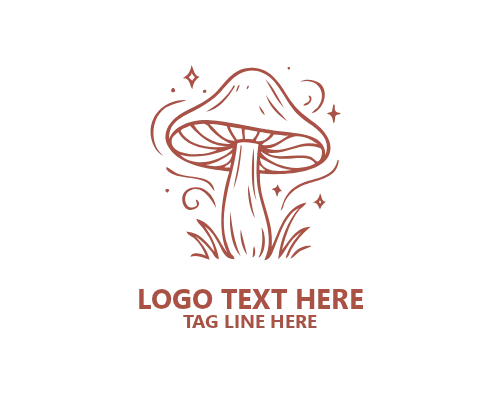 Modern Mushroom Symbol Logo
