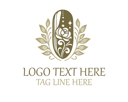 Modern Nail Emblem Logo