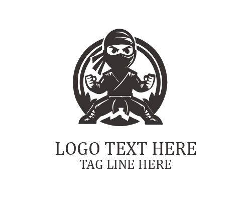Modern Ninja Logo for Gaming and Mascot Branding