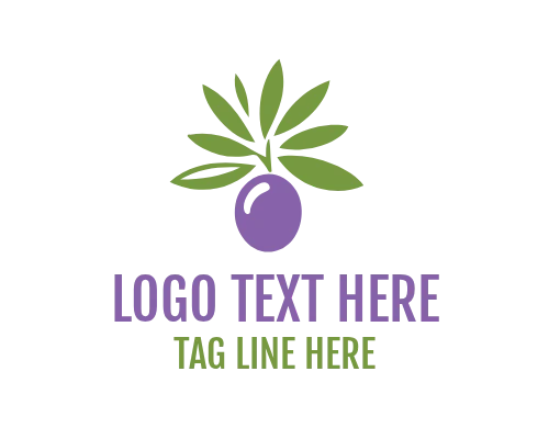 Modern Olive Oil Tree Symbol