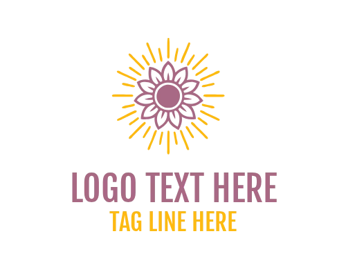 Modern Open Sunflower Silhouette