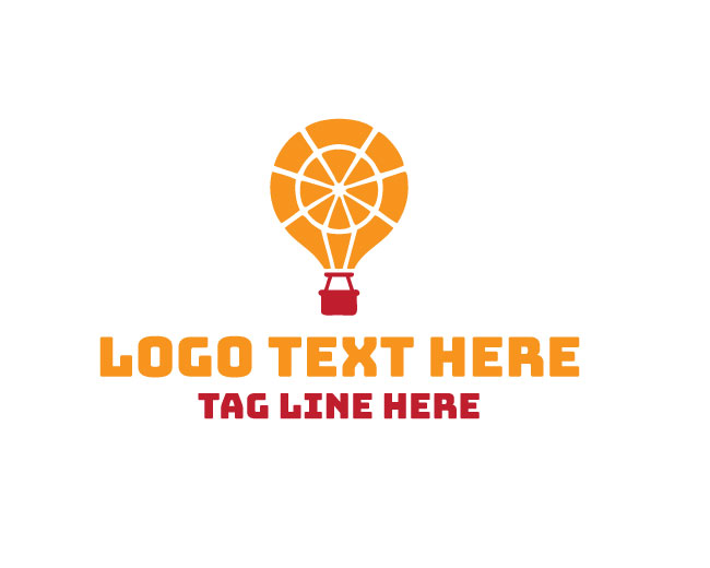 Modern Orange Balloon Logo