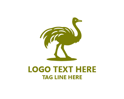 Modern Ostrich Icon Logo