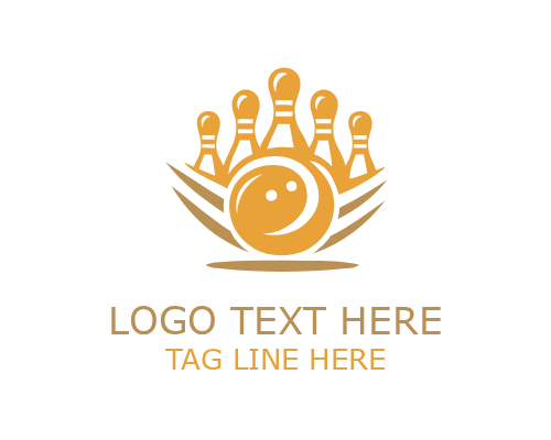 Modern Outline Bowling Logo for Club Branding