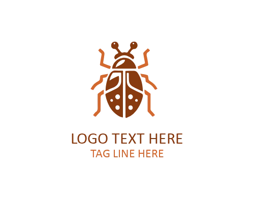 Modern Outline Bug Logo