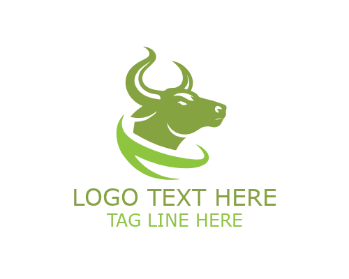 Modern Outline Bull Logo for Clean Branding