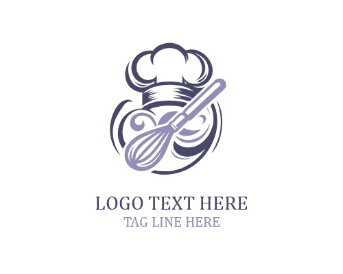 Modern Outline Chef Hat Logo