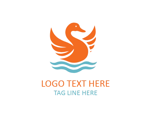Modern Outline Duck Logo