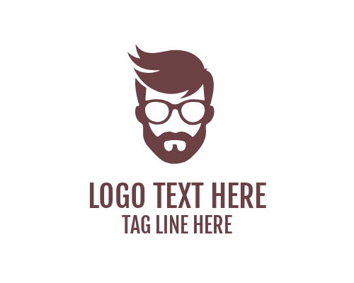 Modern Outline Eyeglass Man Logo