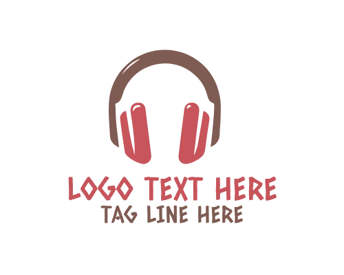 Modern Outline Headphone Logo