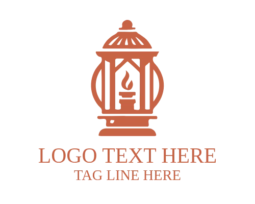 Modern Outline Lantern Logo