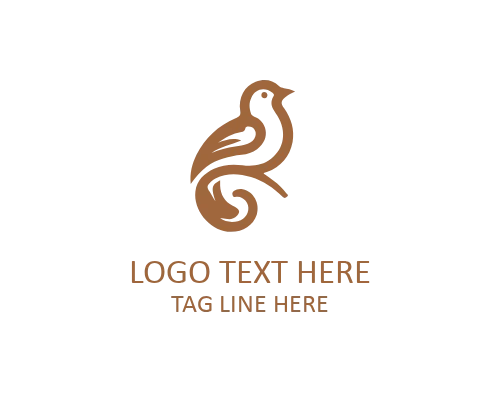 Modern Outline Linear Bird Logo