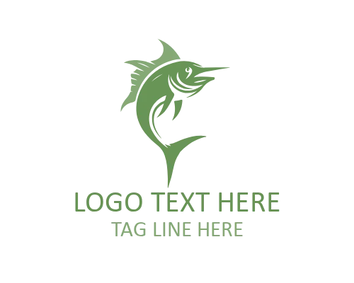 Modern Outline Marlin Fish Logo for Marine Branding