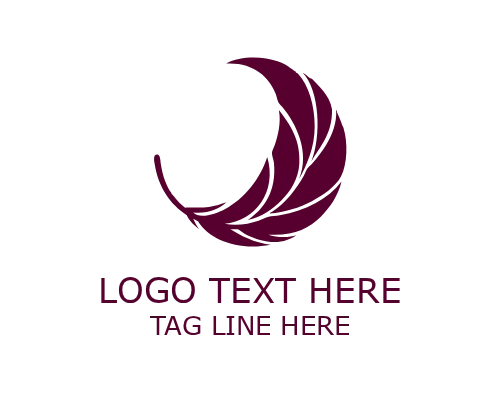 Modern Outline Minimalist Feather Logo for Professional Branding
