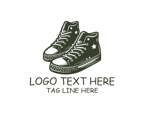 Modern Outline Sneakers Logo