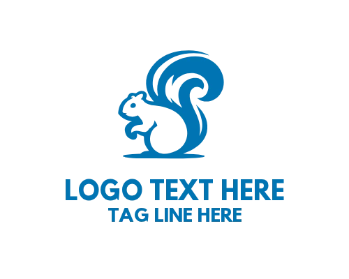 Modern Outline Squirrel Logo