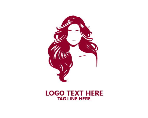 Modern Outline Women Hair Logo