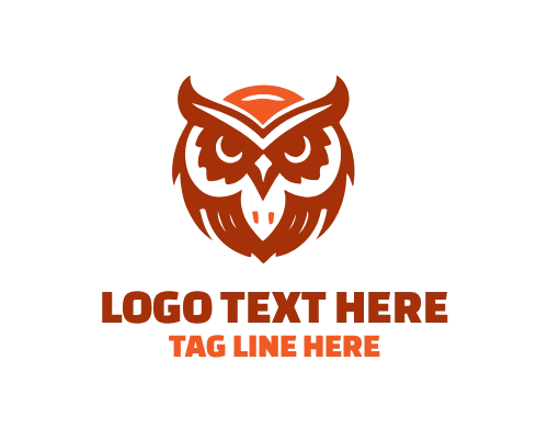 Modern Owl Badge Logo