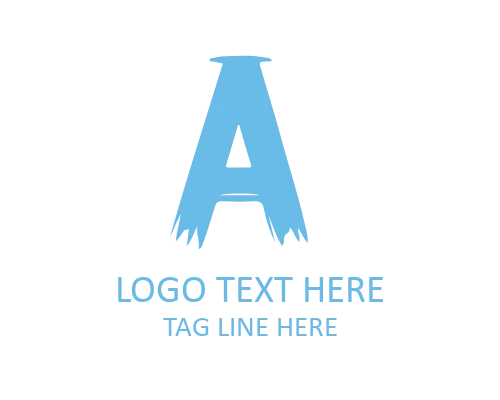 Modern Paint Brush Letter A Logo for Creative Identity