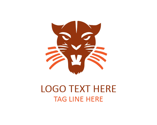 Modern Panther Outline Logo