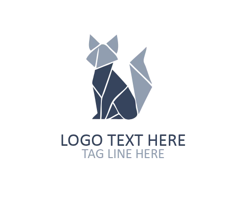 Modern Paper Layer Animal Logo