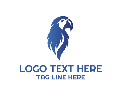Modern Parrot Brand Identity Logo