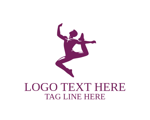 Modern Performance Dancer Brand Identity Logo